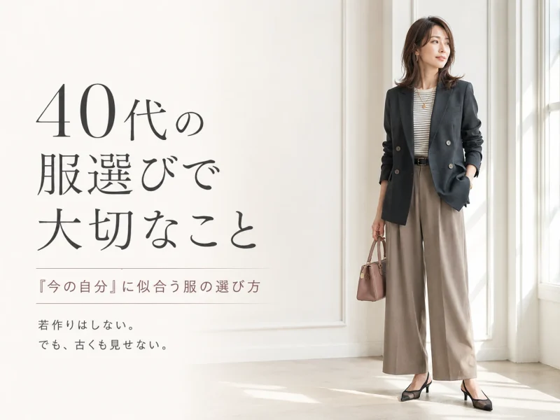 40代の服選びで大切なこと｜「今の自分」に似合う服の選び方
