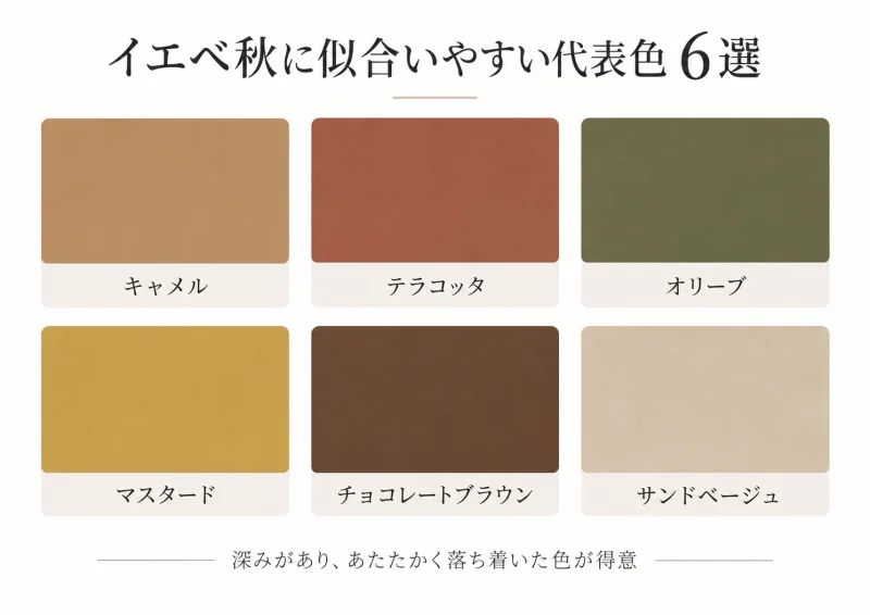 イエベ秋に似合いやすい色