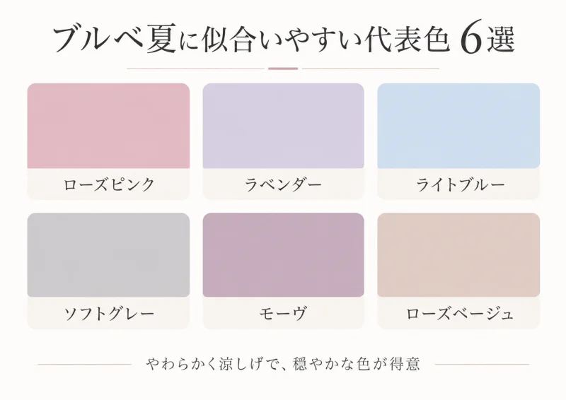 ブルベ夏に似合いやすい色