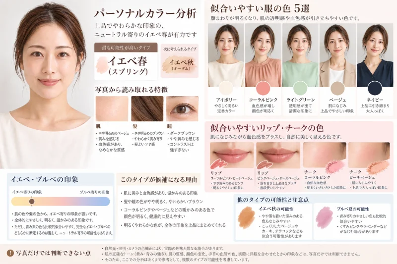 パーソナルカラー診断結果サンプル画像