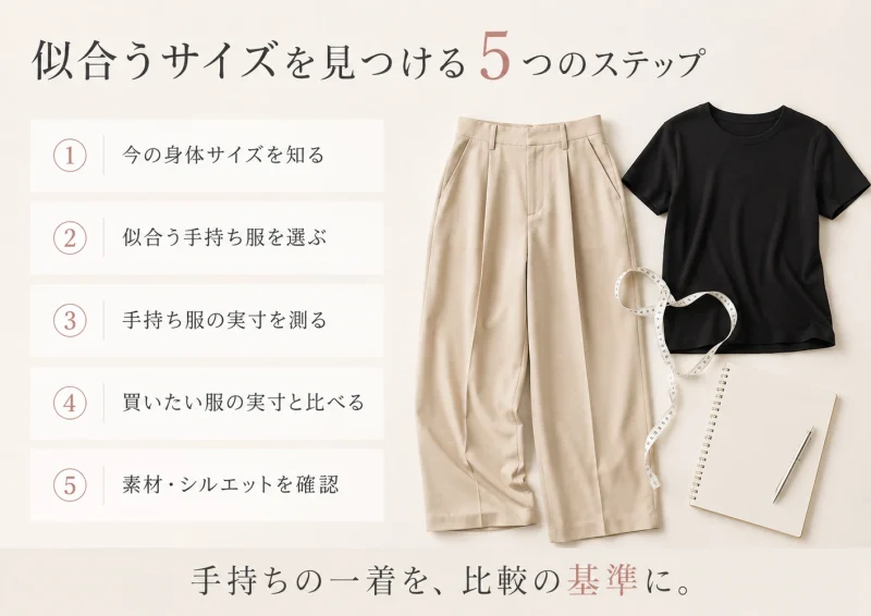 自分に合う服のサイズを見つける5つのステップ