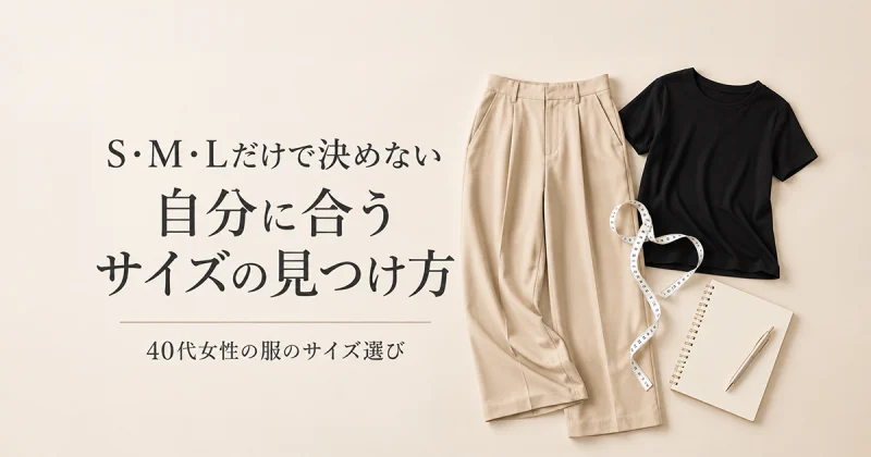40代女性の服のサイズ選び｜S・M・Lだけで決めない、自分に合うサイズの見つけ方
